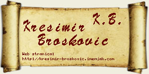 Krešimir Brošković vizit kartica